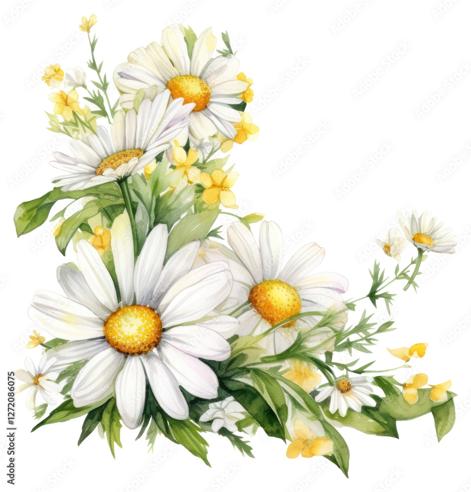 Fototapeta premium PNG Daisy flower corner frame daisies flowers daisy.