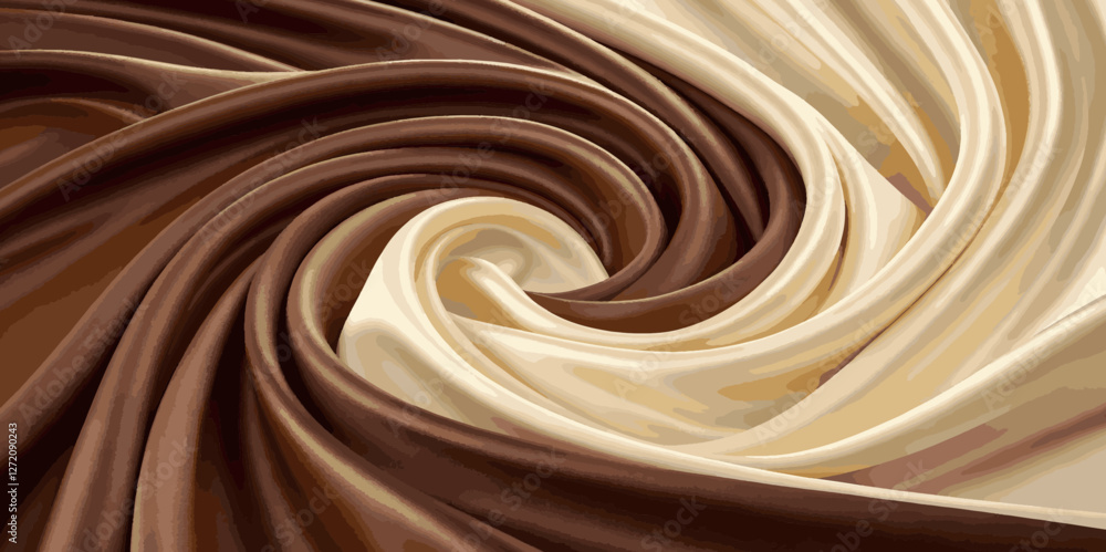 Abstract liquid chocolate wavey swirl texture banner background. Abstract liquid chocolate wavey swirl texture banner background.