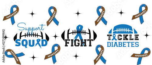 In November we wear blue EPS Vector, Coquette bow EPS Vector, Diabetes Awareness EPS Vector, Dalmatian dots EPS Vector, race EPS Vector, Hope EPS Vector, Retro Blue Ribbon Awareness EPS Vector
