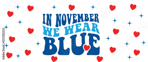In November we wear blue EPS Vector, Coquette bow EPS Vector, Diabetes Awareness EPS Vector, Dalmatian dots EPS Vector, race EPS Vector, Hope EPS Vector, Retro Blue Ribbon Awareness EPS Vector