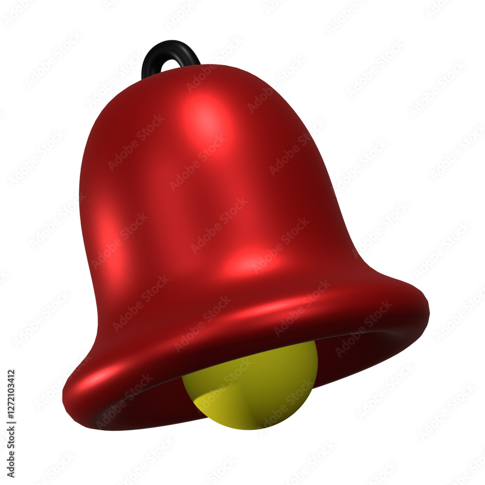 3D Bell Icon with Transparent Background 3D Bell Icon with Transparent Background