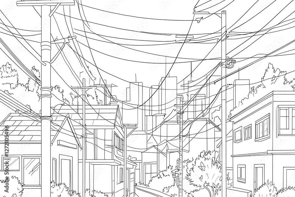 Fototapeta premium Line Work for a background.