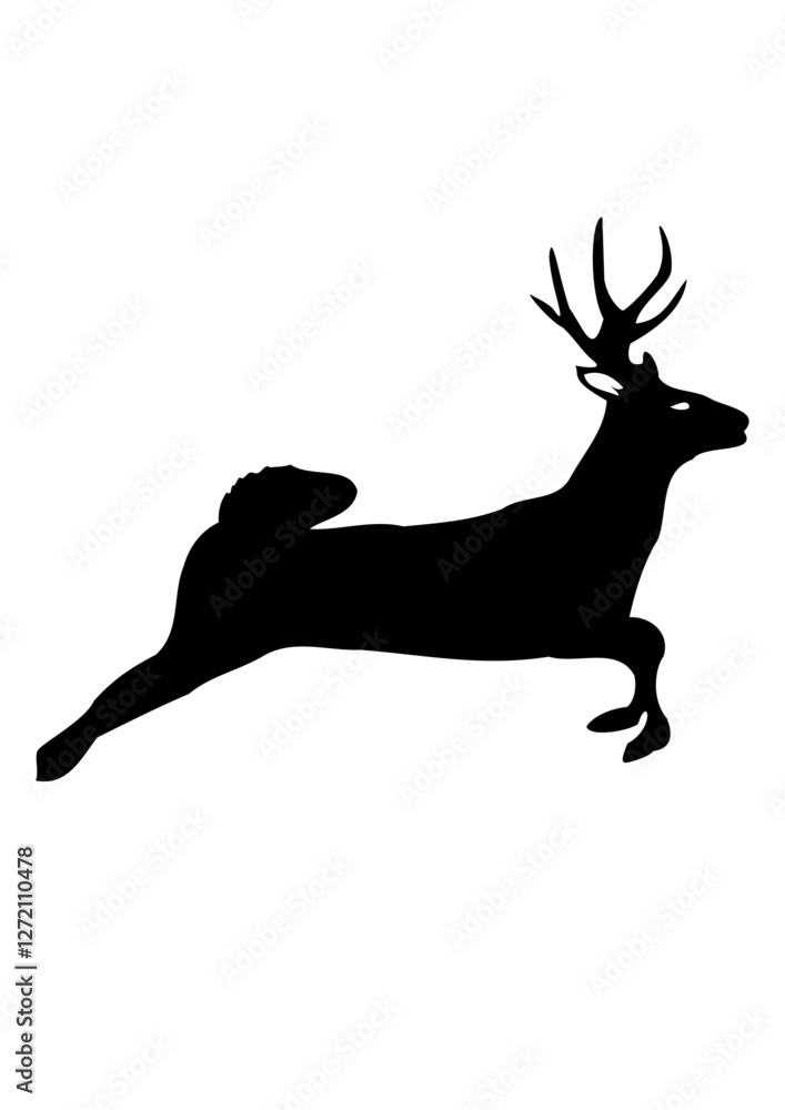 Naklejka premium deer jumping