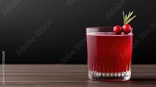 Wallpaper Mural Refreshing cranberry cocktail home bar drink photography modern setting close-up beverage presentation Torontodigital.ca