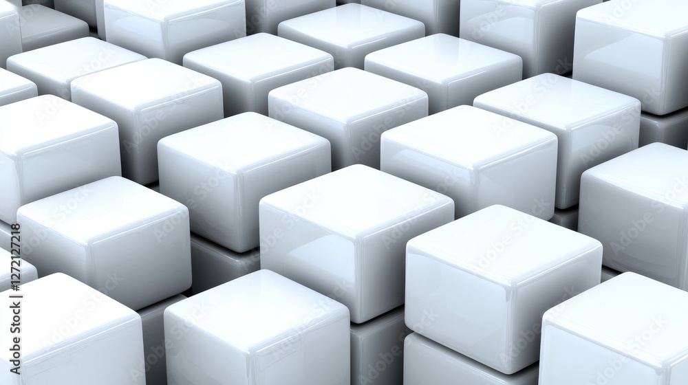 Dynamic white cubes arrangement abstract background 3d graphics studio environment aerial view modern design concept Dynamic white cubes arrangement abstract background 3d graphics studio environment aerial view modern design concept