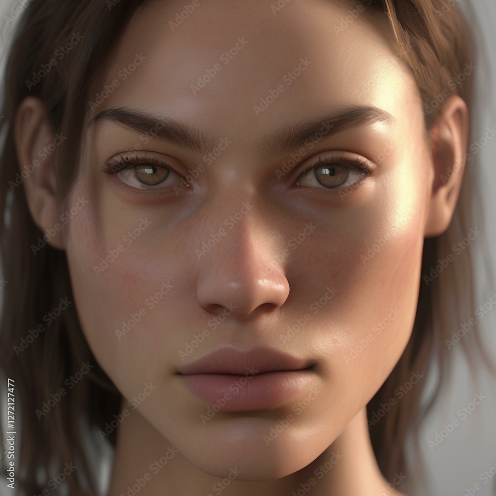A highly detailed, hyper-realistic close-up portrait of an AI-generated human face. This digital artwork features lifelike skin textures, expressive eyes, and natural lighting. A highly detailed, hyper-realistic close-up portrait of an AI-generated human face. This digital artwork features lifelike skin textures, expressive eyes, and natural lighting.