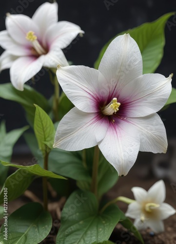 Details of Trillium sessile flowers and seeds , spring blooms, flower details, seed production photo