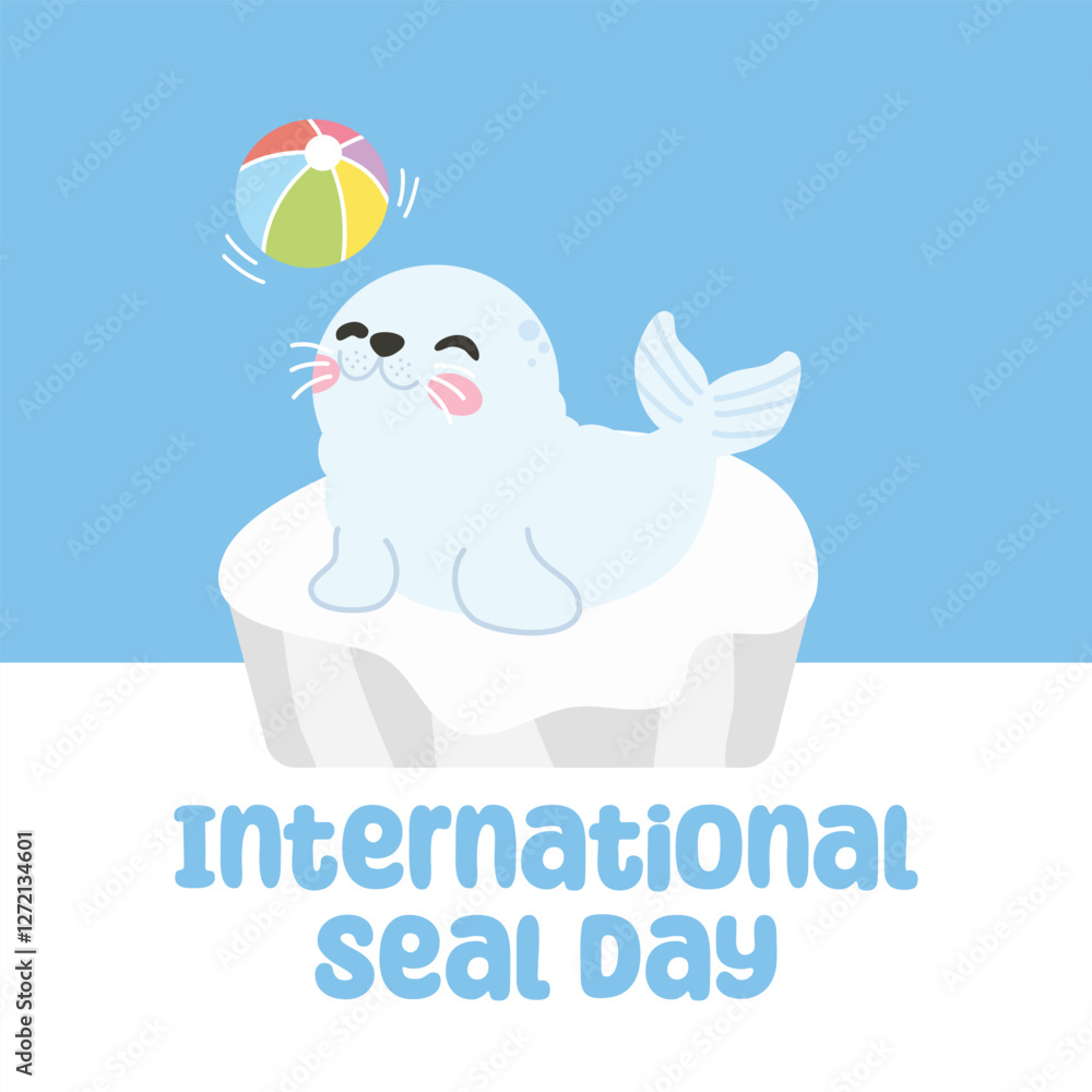 International Seal Day vector design for celebration. Suitable for background, template, social media, poster, flyer design, flat illustration, banner, etc International Seal Day vector design for celebration. Suitable for background, template, social media, poster, flyer design, flat illustration, banner, etc