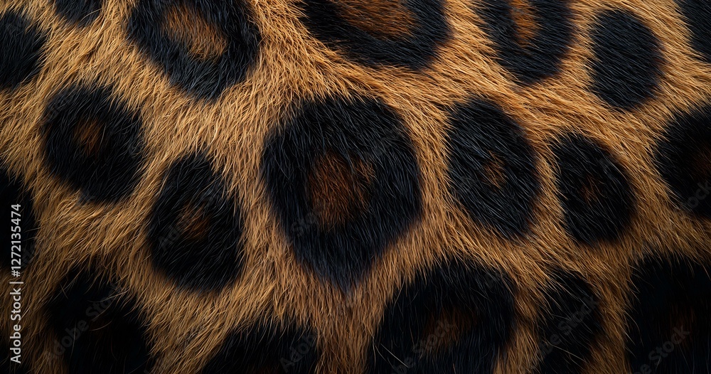 Close up of leopard fur pattern showing natural brown and black rosettes, textured animal print background for fashion and design projects. Close up of leopard fur pattern showing natural brown and black rosettes, textured animal print background for fashion and design projects.
