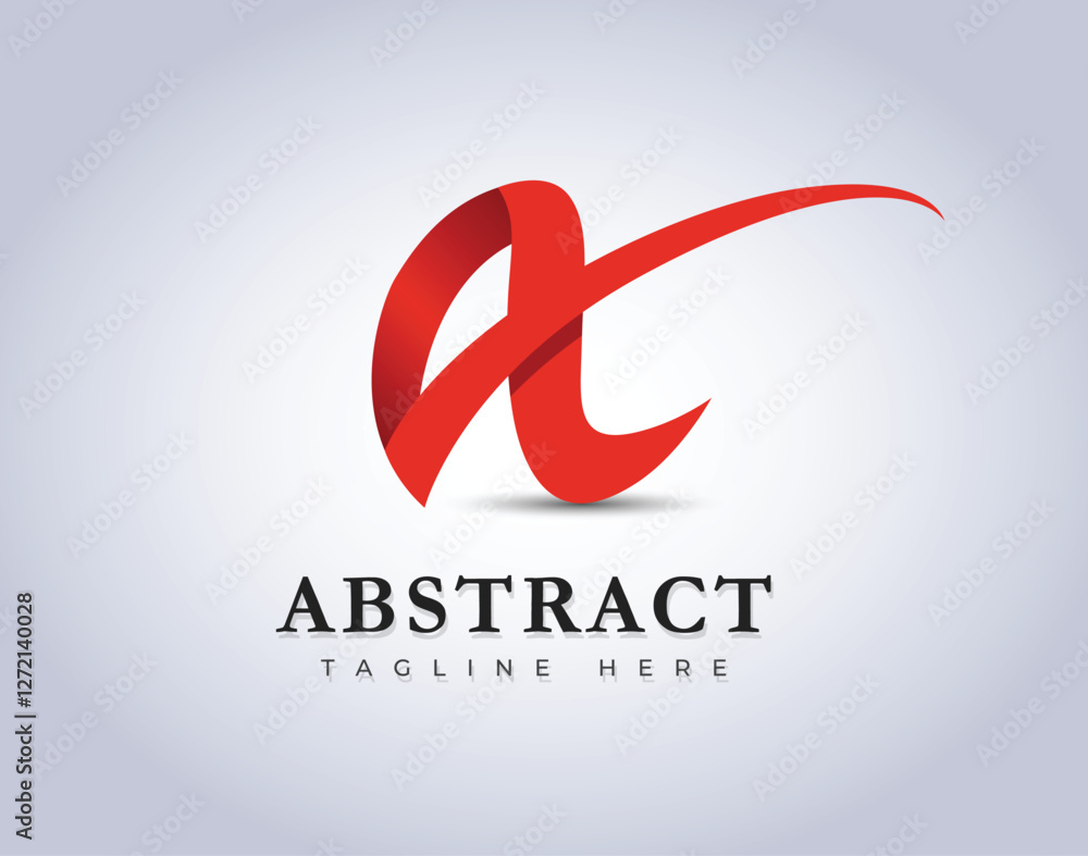 Obraz premium Abstract A Letter Logo Creative for any Corporate Brand Template