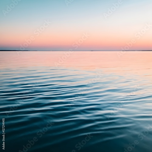 Obraz na płótnie Pink Sunset Reflected on Calm Water Surface w salonie