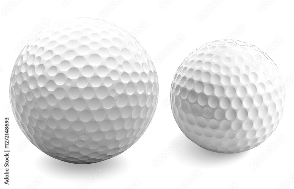 Close-up of a White Golf Ball with Dimples on a Transparent Background Close-up of a White Golf Ball with Dimples on a Transparent Background