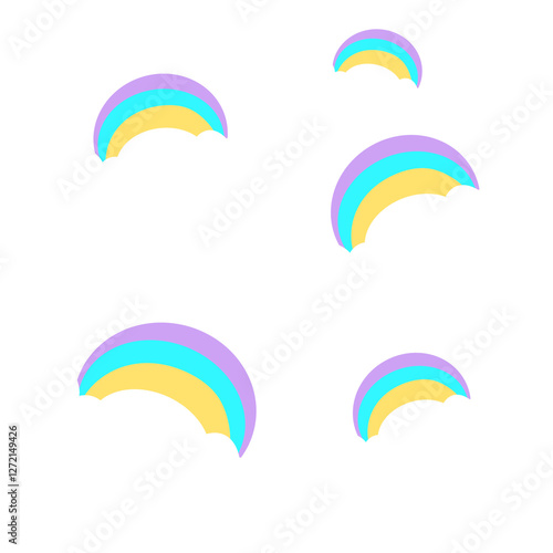 Wallpaper Mural set of rainbow icons Torontodigital.ca