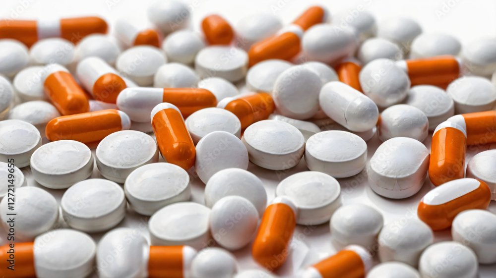 Assorted Pills and Capsules – Pharmaceutical Close-Up Assorted Pills and Capsules – Pharmaceutical Close-Up