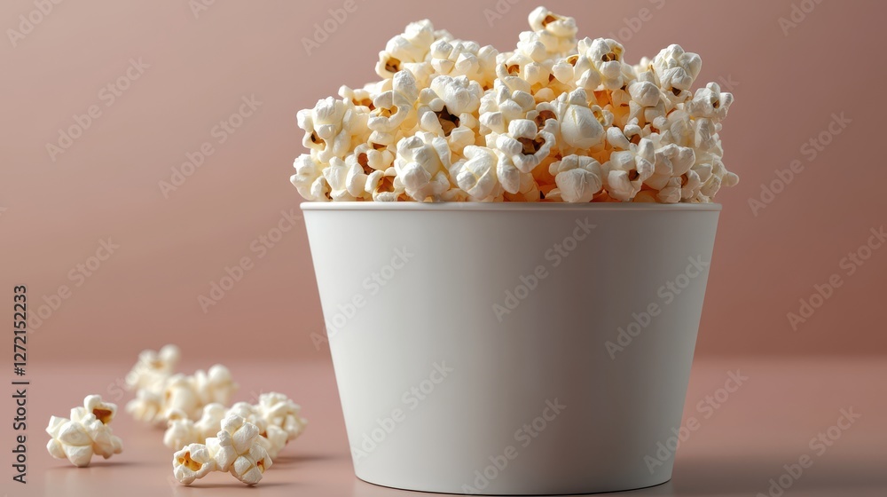 white bucket popcorn isolated white bucket popcorn isolated