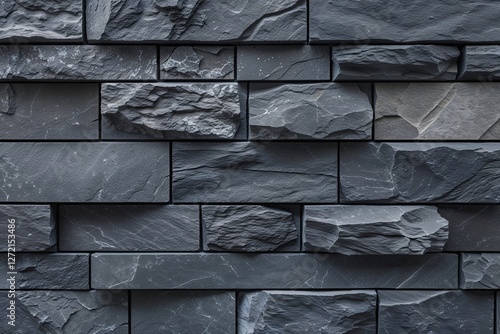 Elegant Deep Slate Grey Stone Texture with Fine Granularity for Rock Wall Cladding