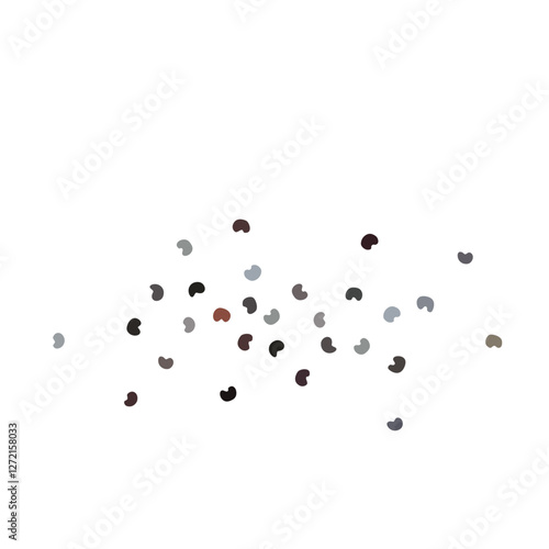 Poppy Seed Icon, Scattered Blue Poppyseed Pile, Small Culinary Grains, Tiny Seeds, Oilseed Sprinkles for Cooking, Poppy Seed Isolated on White Background