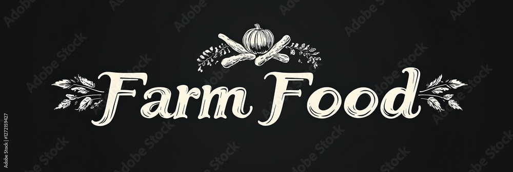 Obraz premium Creative graphic layout for farm food advertising in vibrant vector design style