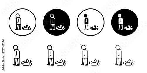 abandonment icon Simple outline vector logo