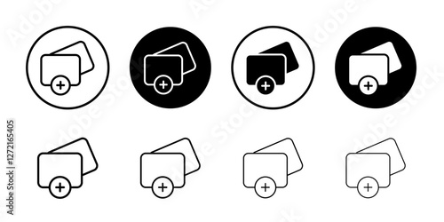 Add Icon Simple outline vector logo