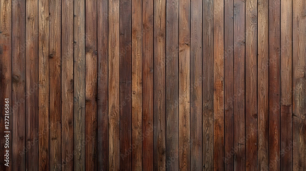 Obraz premium Dark Brown Weathered Vertical Wood Planks Texture Background