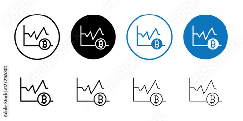 Bitcoin Evolution icon Simple outline vector logo