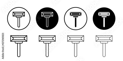Blade razor icon Simple outline vector logo