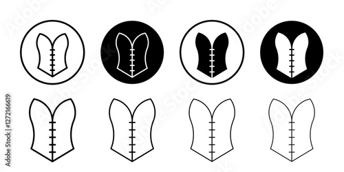 Corset icon Simple outline vector logo