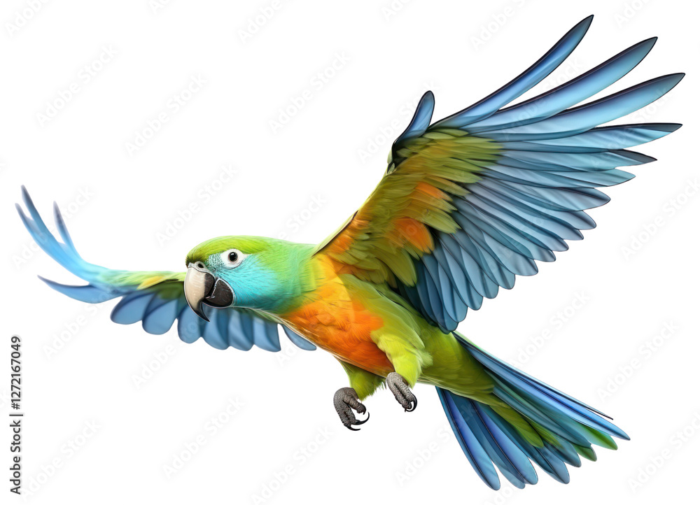 Fototapeta premium PNG Parrot animal flying bird.