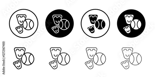extracurricular activities icon Simple outline vector logo