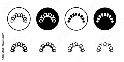 lingual braces icon Simple outline vector logo