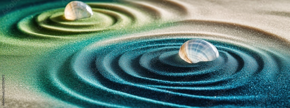 Zen Gardens Reimagined, Spiral Patterns in Futuristic Design