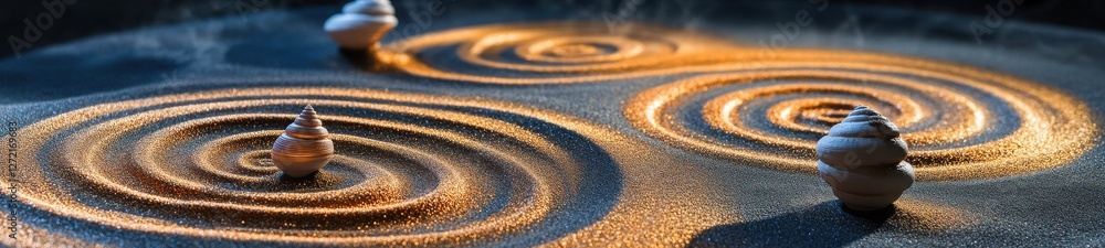 Zen Gardens Reimagined, Spiral Patterns in Futuristic Design