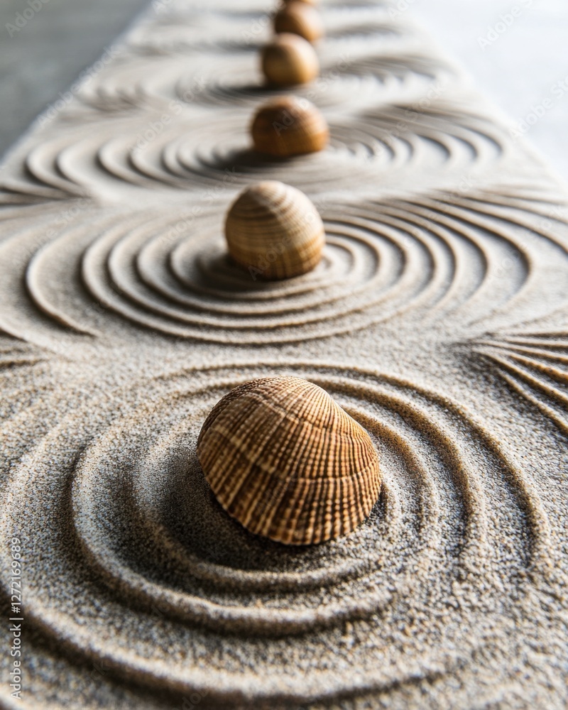 Zen Gardens Reimagined, Spiral Patterns in Futuristic Design