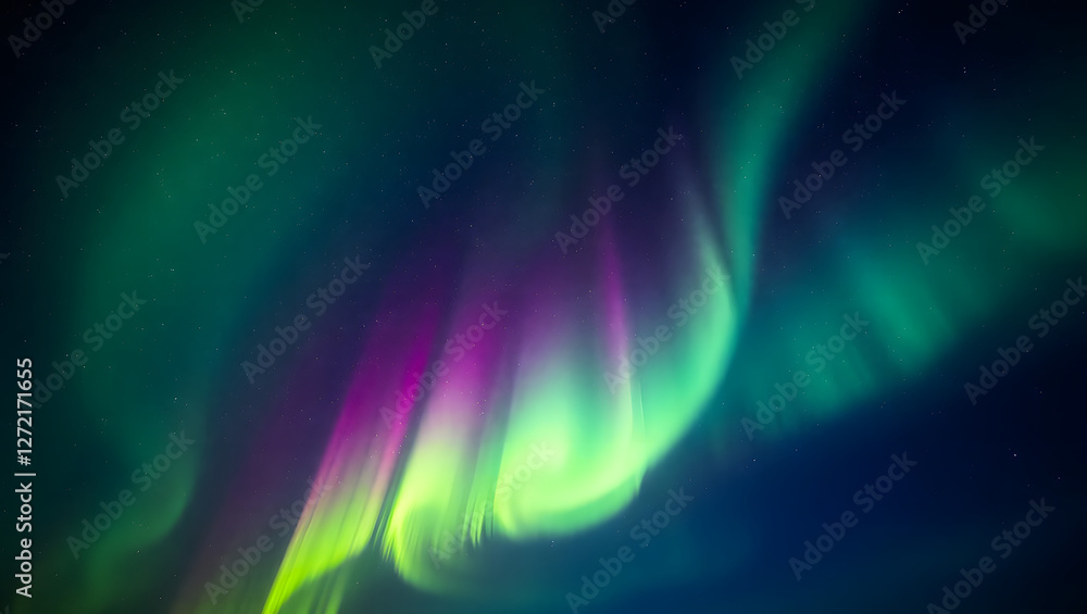 Fototapeta premium aurora borealis over the sky, ai generated