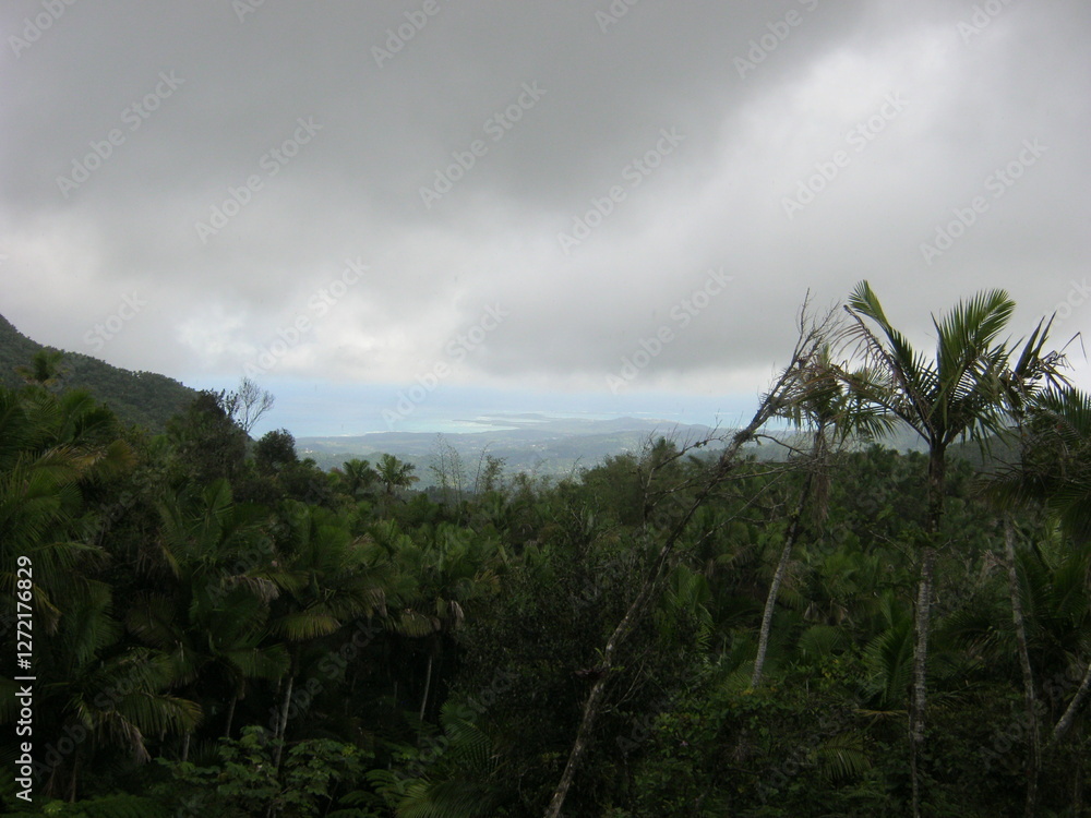 Obraz premium storm clouds over the mountains