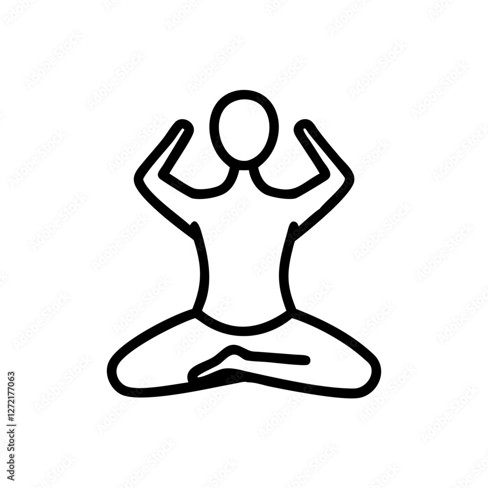 yoga pose icon silhouette vector illustration yoga pose icon silhouette vector illustration