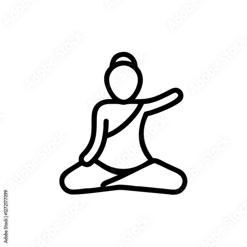 yoga pose icon silhouette vector illustration