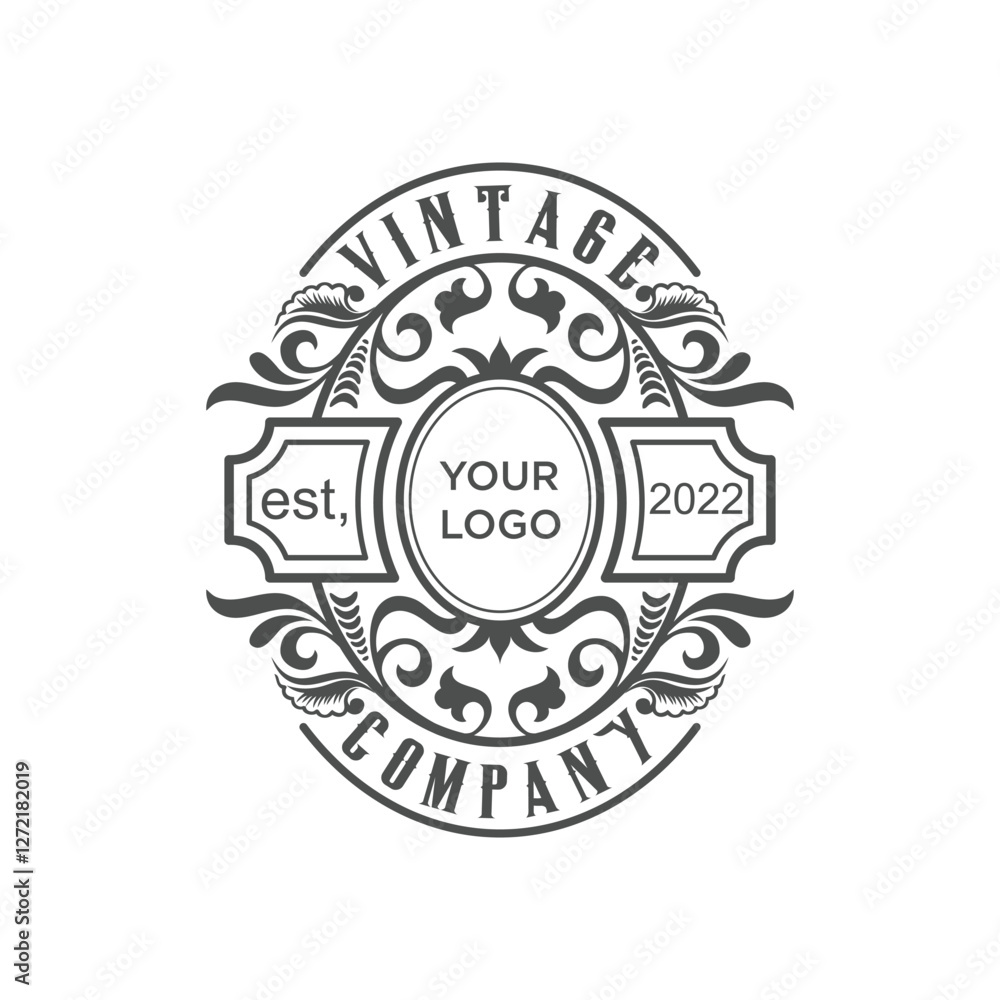 Fototapeta premium Template Design Vintage Hand Drawn Banner, Illustration Design Vector