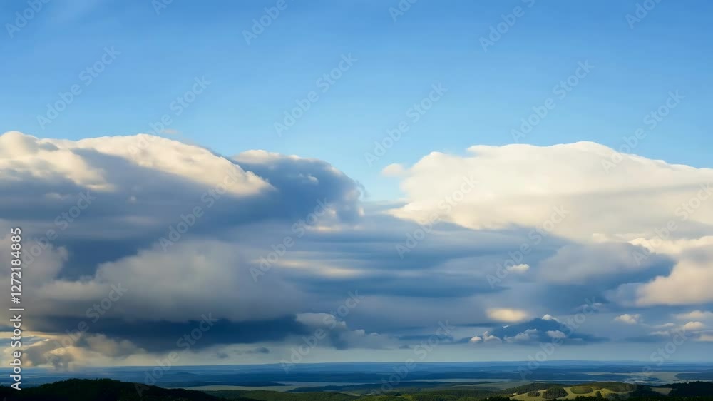 Majestic clouds drift across a bright blue sky, creating a beautiful contrast with verdant hills below. This serene setting invites calm and reflection on a sunny day. Majestic clouds drift across a bright blue sky, creating a beautiful contrast with verdant hills below. This serene setting invites calm and reflection on a sunny day.