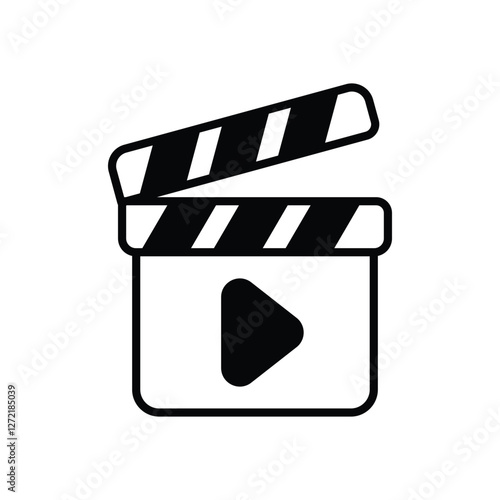Clapperboard icons vector stock illustration.