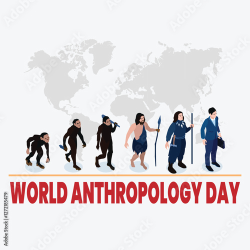 World anthropology day Background Template design for Poster or Banner