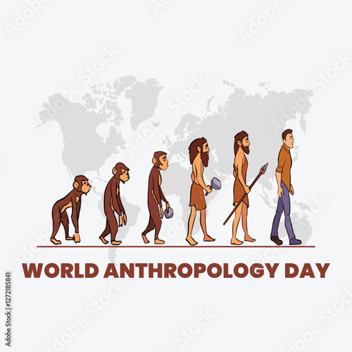 World anthropology day Background Template design for Poster or Banner