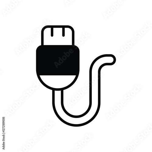 Usb Cable icons vector stock illustration.