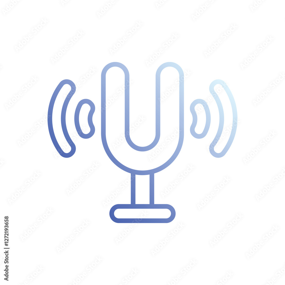 Tuning Fork icons vector stock illustration. Tuning Fork icons vector stock illustration.