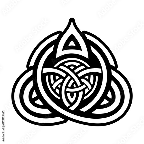 A filled style icon of anam cara symbol