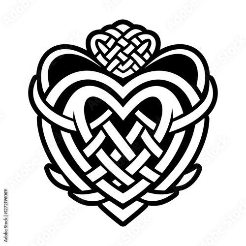 Claddagh knot icon in solid style
