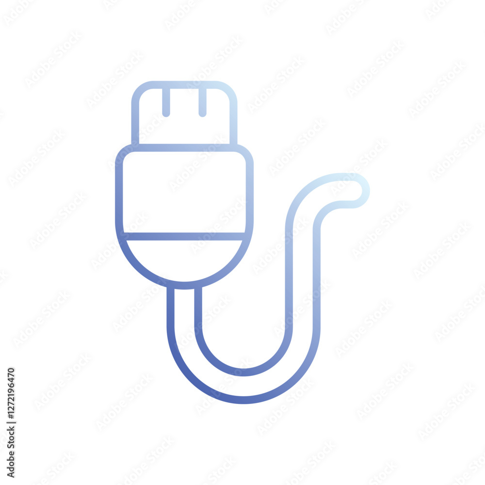 Usb Cable icons vector stock illustration. Usb Cable icons vector stock illustration.