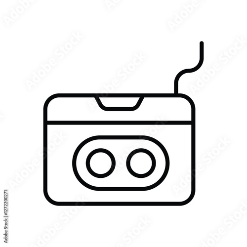 Audio Cassette icons vector stock illustration.
