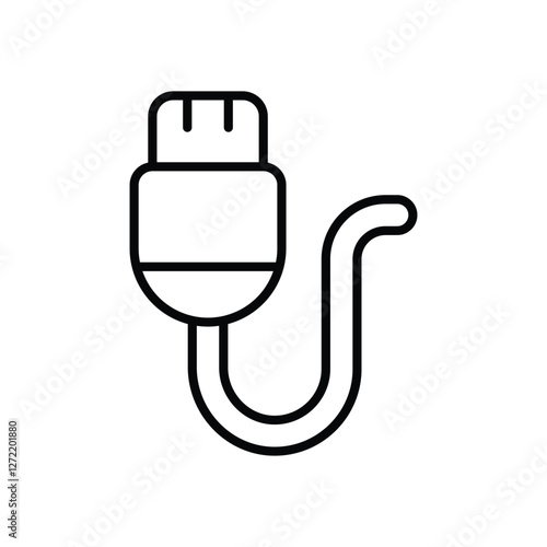 Usb Cable icons vector stock illustration.